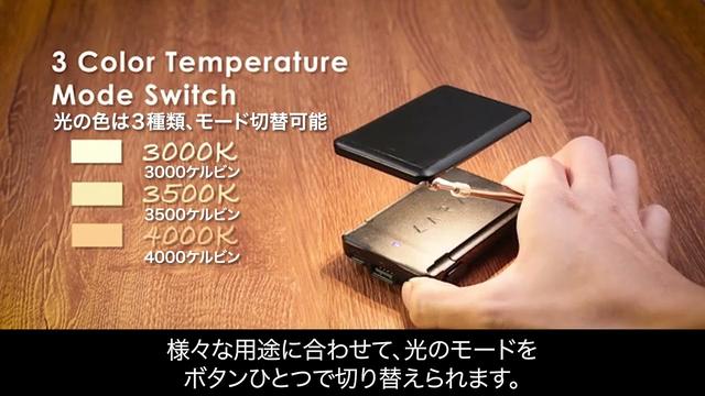 
 「読む・撮る・充電する」がもっと便利に。モバイルバッテリー機能付カード型ライト「CARD Light」