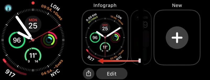 Control the faces of the Apple watch وإضافتهم 