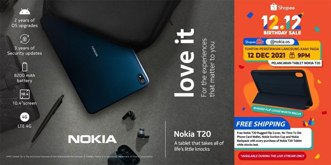Nokia T20 announced for Malaysia with goodies and at great price 
