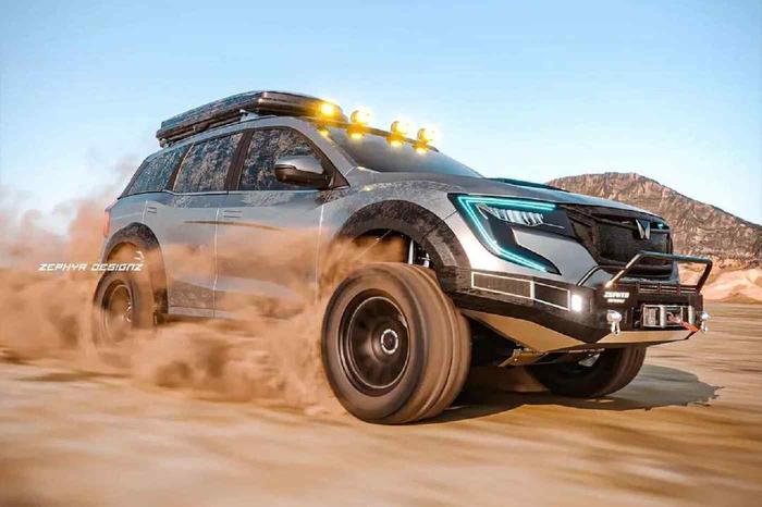 This Modified 7-seater Mahindra XUV700 SUV Can Set A Racetrack On Fire 