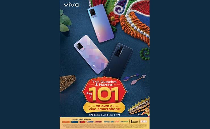 Vivo announced festive offers on Vivo X70  Series, Y73 and V21 Series in India 