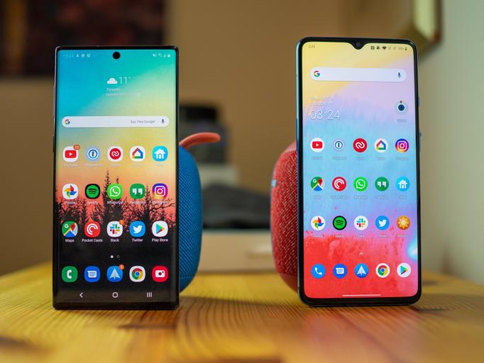 Phone Comparisons: OnePlus 7T vs Samsung Galaxy Note 10+ 