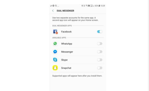 Galaxy J7 (2017) devices brings Dual Messenger feature 