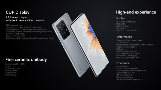 Xiaomi announces Mix 4 with under-display camera 