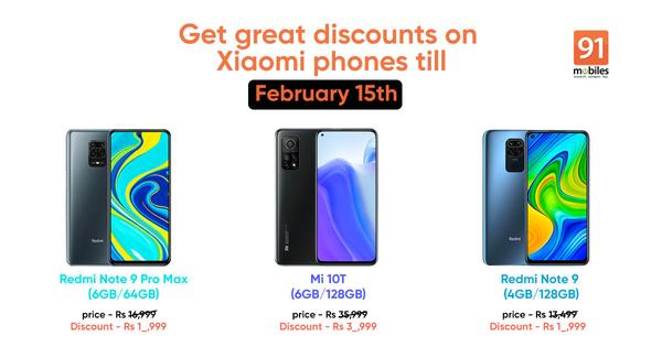 Redmi Note 9 Series, Redmi 9 Prime, Mi 10T, and More Xiaomi Smartphones Get Rs 3,000 Discount till February 15 