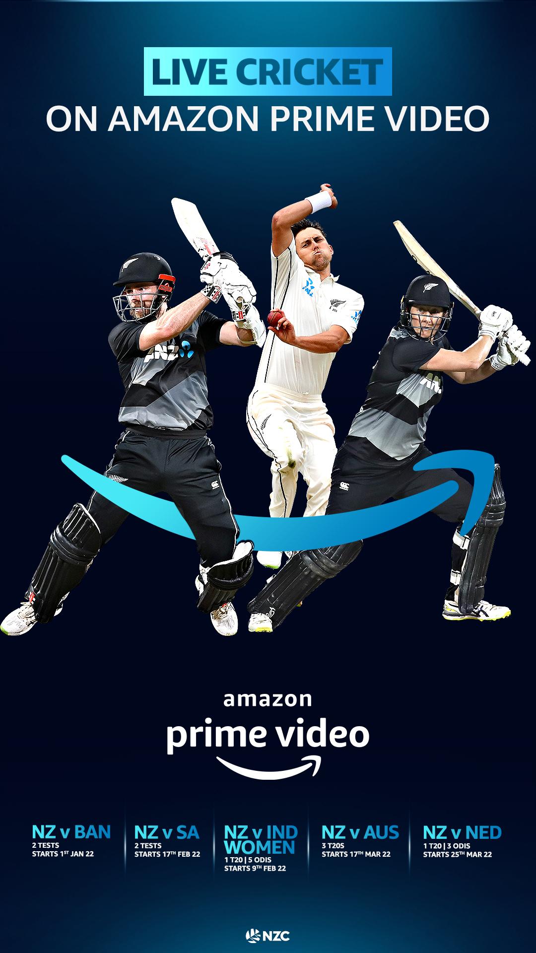 Amazon Prime Video Debuts Live Cricket Streaming Starting With New Zealand vs Bangladesh From January 1, 2022 