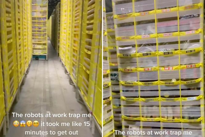 Amazon Employee Allegedly Becomes Trapped by Robotic Shelves in Warehouse: Watch 