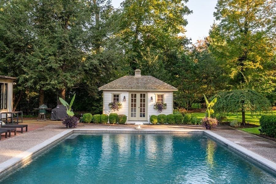 On the Market: A Wellesley Tudor with a Gunite Pool 