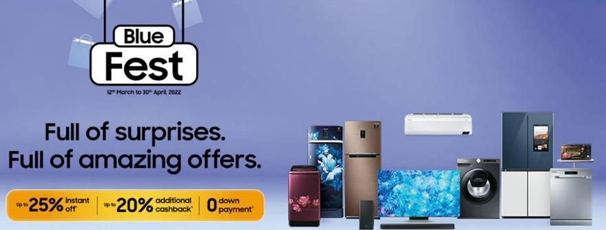 Upgrade Your Home with Samsung Consumer Durables During ‘Blue Fest’; Get up to 20% Cashback, Limited Period Special Offers & More