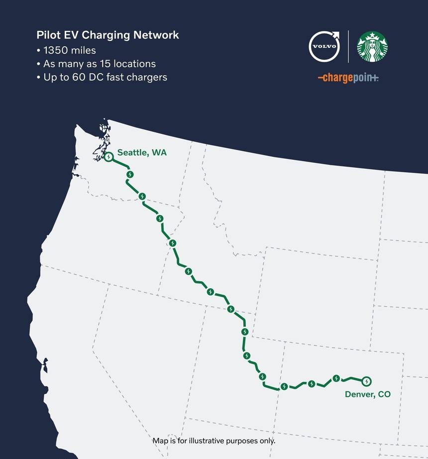 Volvo Installing EV Charging Stations At Starbucks Stores 
