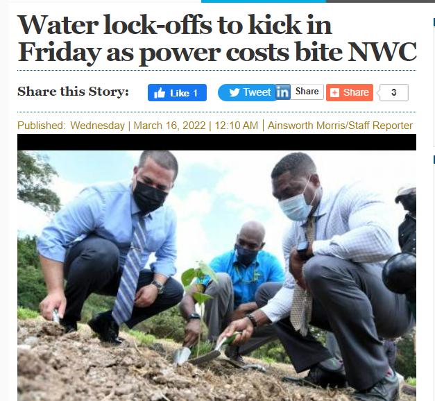 Water lock-offs to kick in Friday as power costs bite NWC 