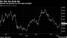  ビットコインが５日続伸、昨年９月以来最長の連騰－シバイヌは急伸 