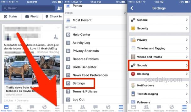 How to Turn Off Facebook Sounds