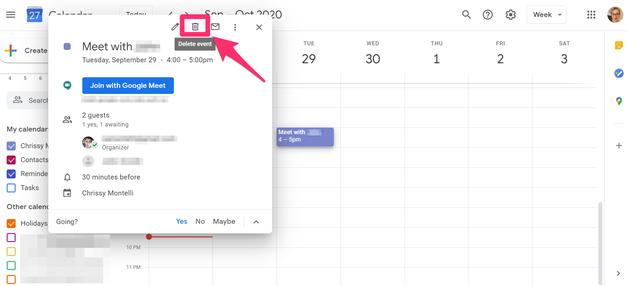 How to Cancel a Google Calendar Event