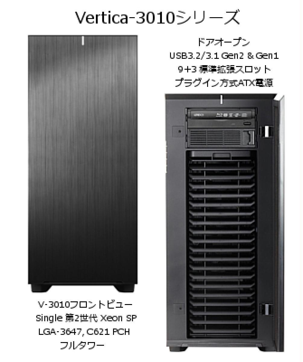 New product Full tower single Xeon SP, C621 PCH, PCIe 3.0 bus installed 4 / 3-Way SLI / CFX multi-GPU compatible "Vertica-3010A / 3010B" series introduction --Entertainment society --SANSPO.COM (Sankei Sports)