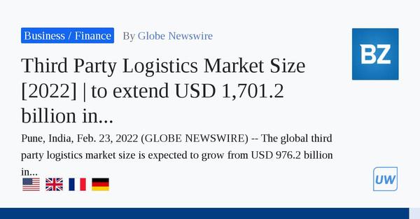 Third Party Logistics Market Size [2022] | to extend USD 1,701.2 billion in 2028, exhibiting a CAGR of 8.26%