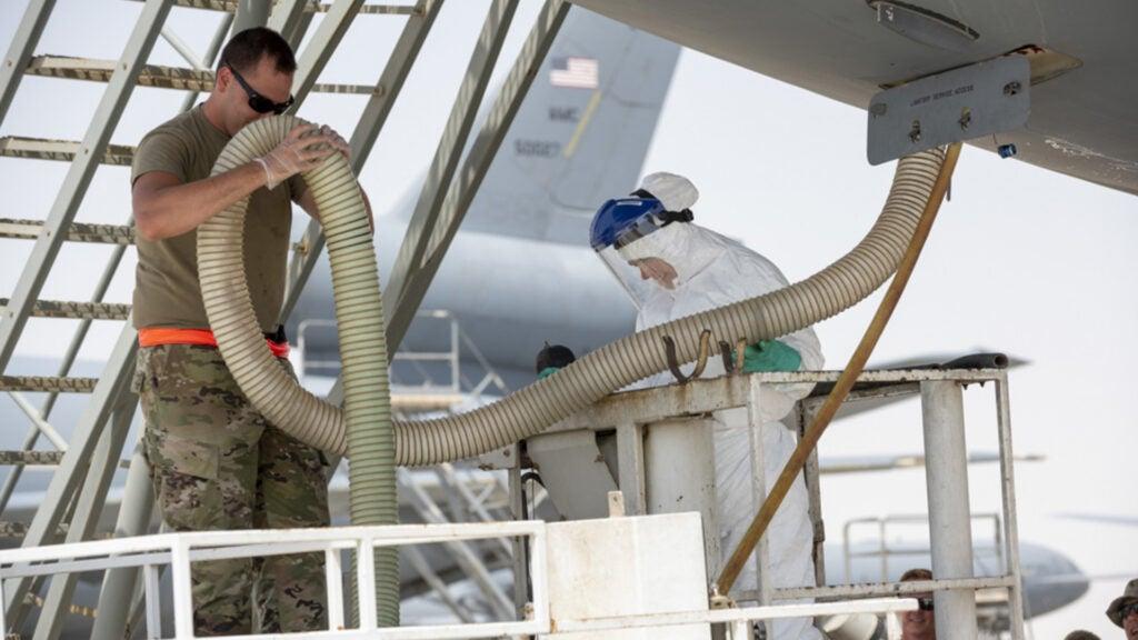 Air Force captain honored for cleaning aircraft toilet 