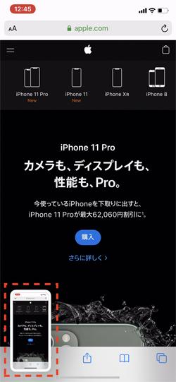 iOSのSafariでWEBページを「超縦長」のスクショにする方法