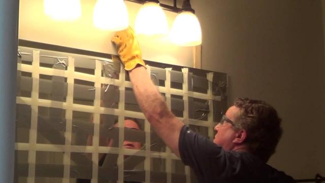 How To Remove A Mirror Glued To The Wall 