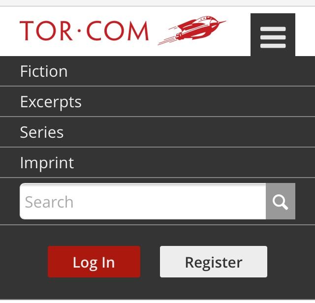 Tor.com Main menu 
