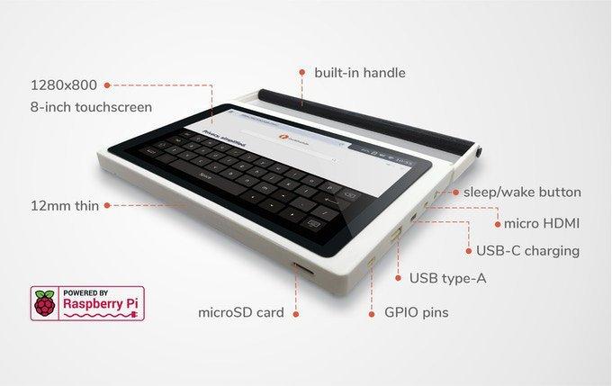 CutiePiの開発者がハードウェアとファームウェアをカスタマイズできるオープンソースのRaspberry Tablet
