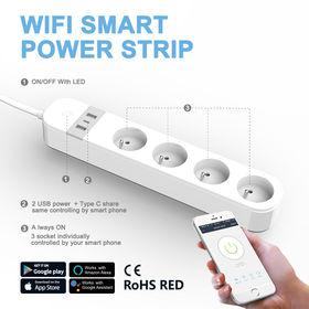 Smart Home Automation Smart Phone Controlled WiFi Smart USB Power Strip Works with Amazon Alexa, USB power strip Smart power strip 4 way sockets - Buy China Smartr USB Power strip on Globalsources.com 