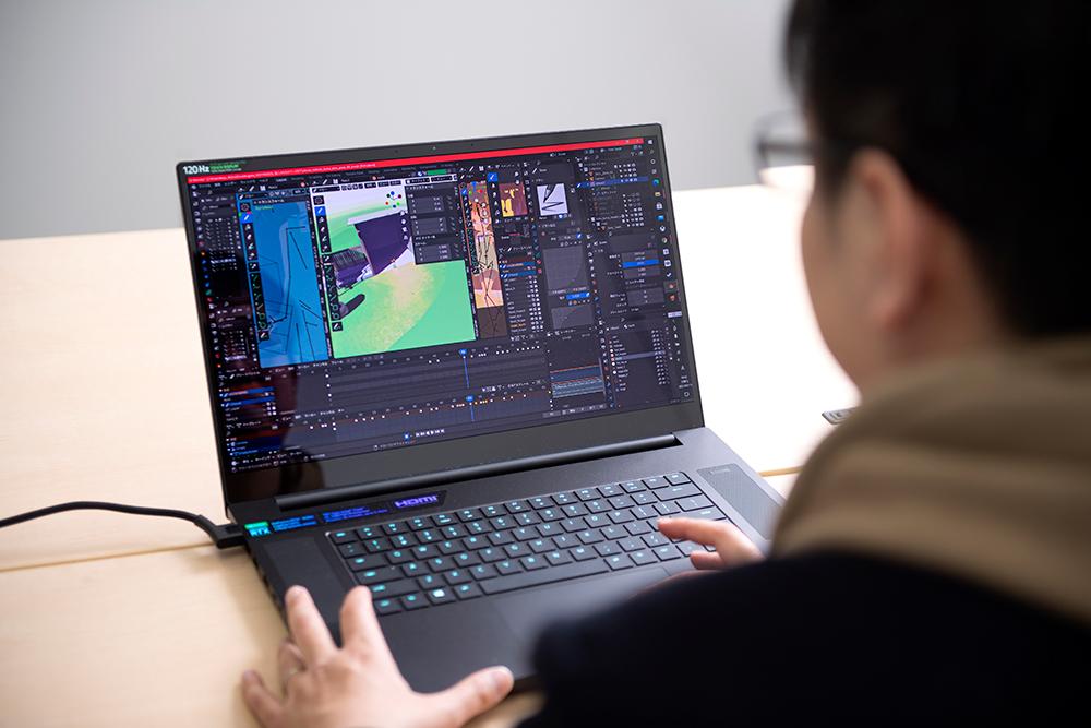  もっと自由なアニメーション制作を。りょーちも氏がBlenderでGeForce® RTX 3080搭載のノートPC「Razer Blade Pro 17」を検証！ 