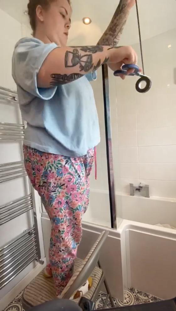Woman gives bathroom a modern upgrade for just £9 by changing the shower screen 