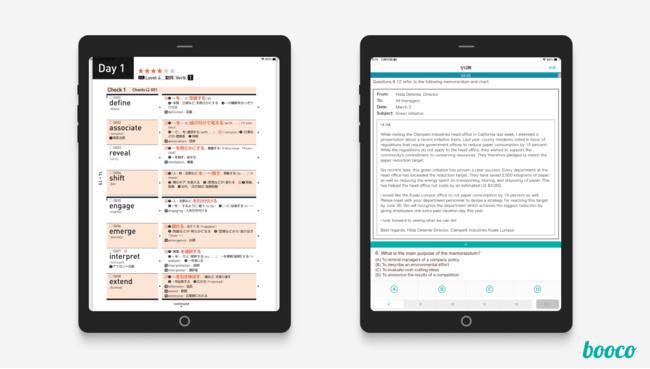 英語学習アプリ「booco」、タブレット版アプリの提供を開始 