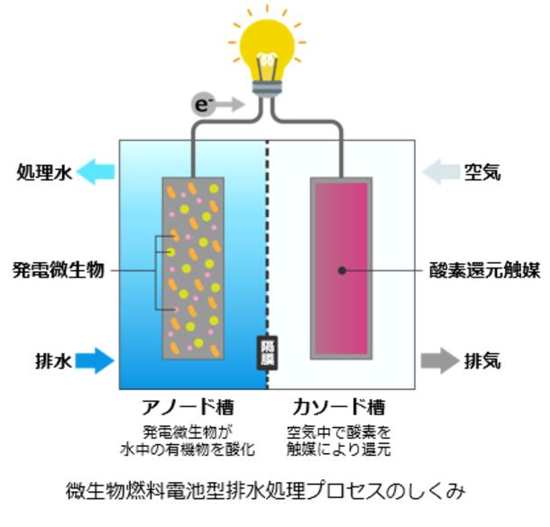 Succeeded in scale -up of microbial power generation cells to realize drainage treatment using "microbial fuel cells"