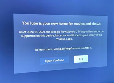Google is removing its Play Movies and TV app from every Roku and most smart TVs
