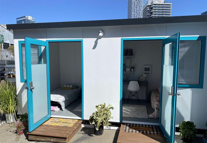 Tiny House Village for the Homeless Opens at the Foot of Gough Street Subscribe to SFist - San Francisco News, Restaurants, Events, & Sports