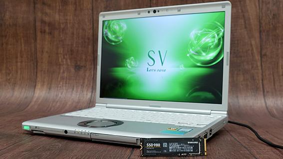 Let's note SV7のSSDを1TB NVMe SSDに換装、容量も速度も大幅に向上