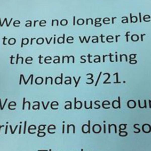 Company informs stunned staff it can no longer provide them water at work