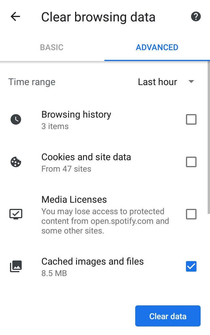 How to clear Android cache 