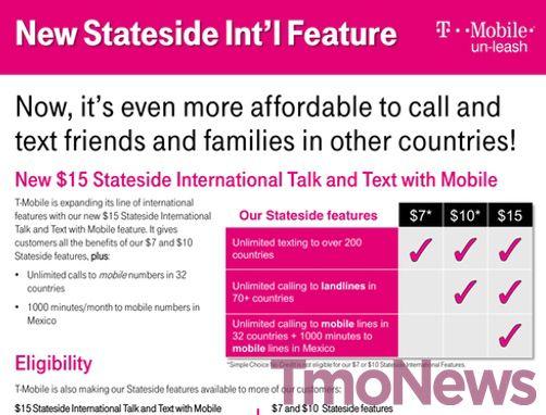 TmoNews [UPDATE] Simple Choice plans changing to add more data, new  unlimited tier, now including Stateside International Texting 