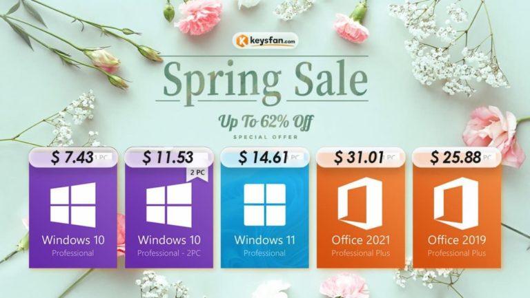 Keysfan offers top deals on Microsoft Office, Windows OS during Spring Sale