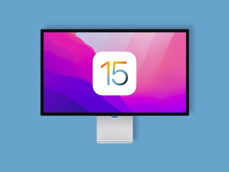 Apple Studio Display is running iOS 15.4