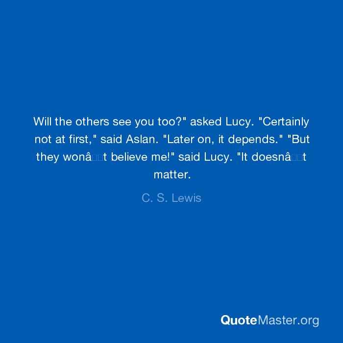 Why Lucy Matters to Me 