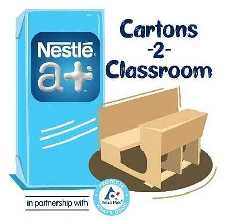 ‘Nestle a+ aims to recycle 10L milk cartons into desks for schools for underprivileged’