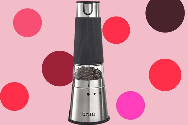 This sleek stainless steel Brim coffee grinder is  today and today only 