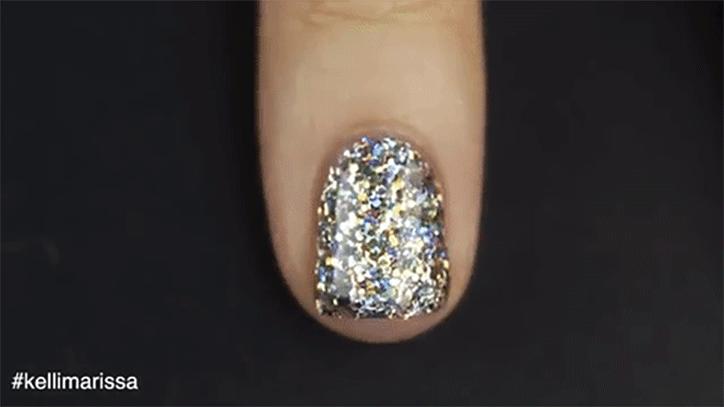 This Genius Trick Makes Putting On Glitter Nail Polish So Much Easier 