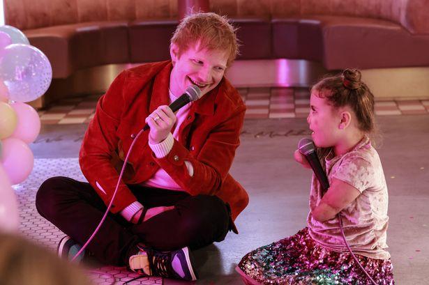 Ed Sheeran stuns hero superfan, 7, who beat meningitis by singing duet with her