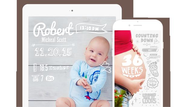 "Baby Story", a photo processing app that specializes in the growth of a baby such as age and weight