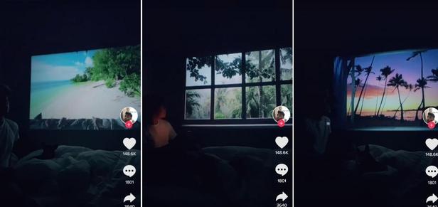TikTok Fake Window Challenge: How to choose a projector that turns walls into windows 
