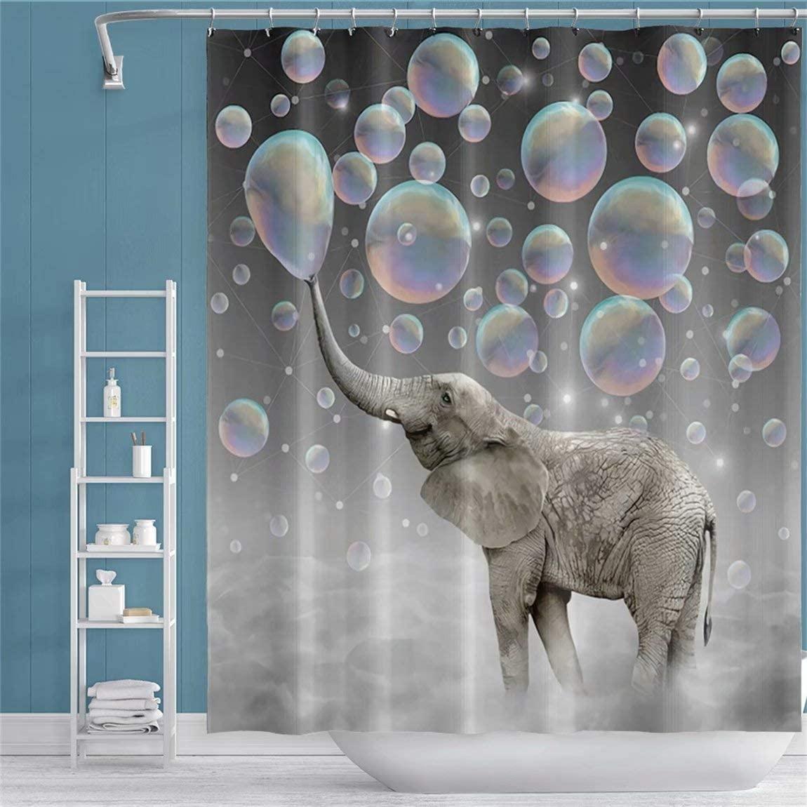 Best elephant shower curtain 