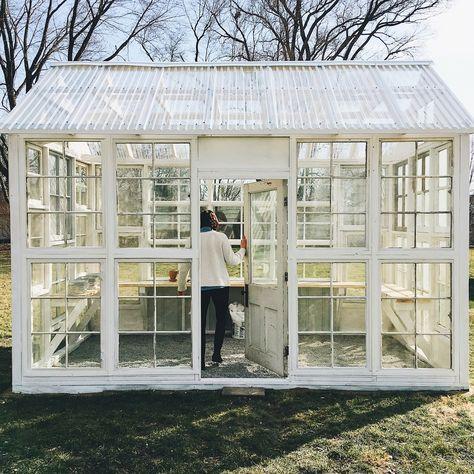 Dad builds his own greenhouse from old windows for under £70 
