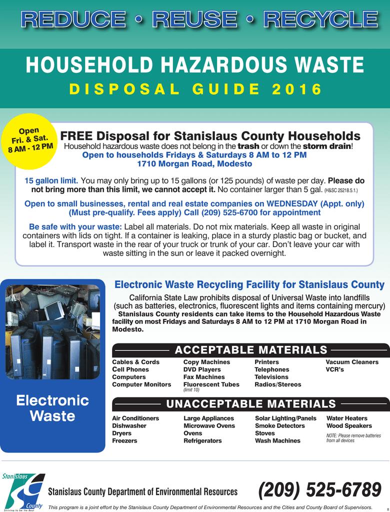 Free hazardous waste collection facility opens Saturday 