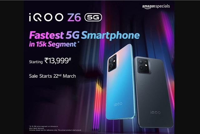 iQOO Z6 5G- fastest 5G smartphone in 15K segment launched in India