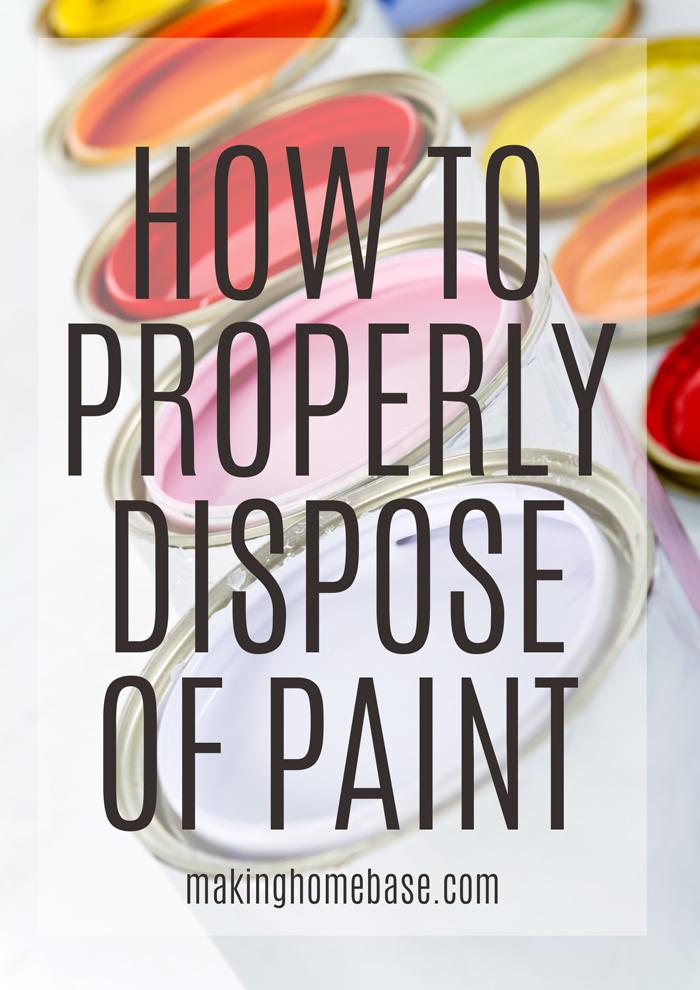 How to Dispose of Paint Safely 